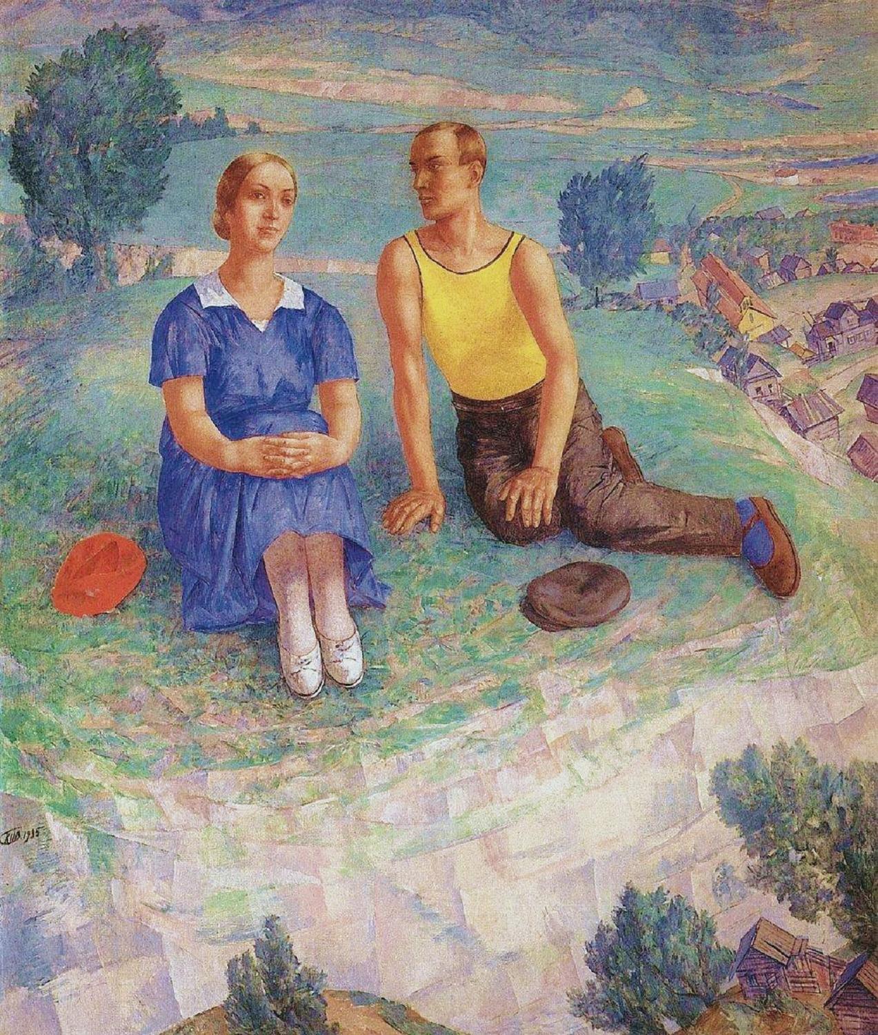 Spring by Kuzma Petrov-Vodkin, 1935